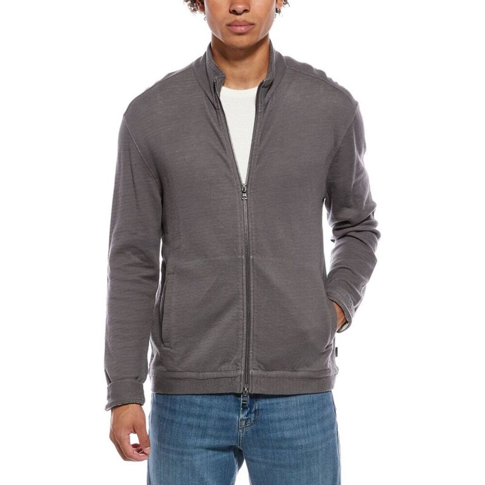 John Varvatos Mens  Antoine Zip Jacket, Gray